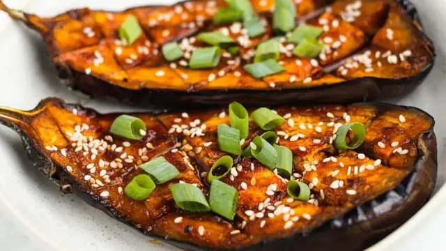 'Video thumbnail for Korean Glazed Eggplant Recipe'