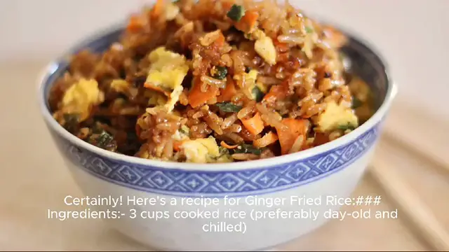 Video thumbnail for Ginger Fried Rice recipe