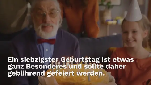 Video thumbnail for 70 Sprüche & Glückwünsche zum 70. Geburtstag: Nett & Lustig