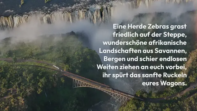 Video thumbnail for The Pride of Africa So luxuriös kann Zug fahren sein