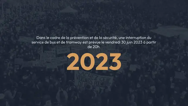 Video thumbnail for Interruption du service de bus et de tramway à partir de 20h ce soir