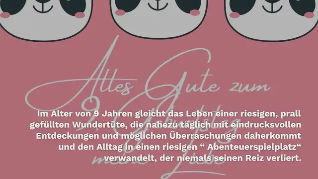 Video thumbnail for 36 Glückwünsche Zum 9. Geburtstag (Für Mädchen & Jungen)