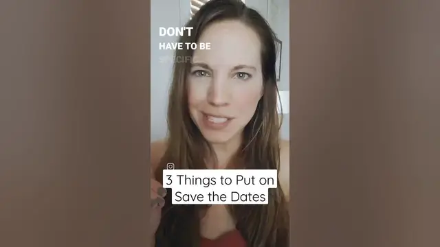 Video thumbnail for 3 Things to Put on Save the Dates