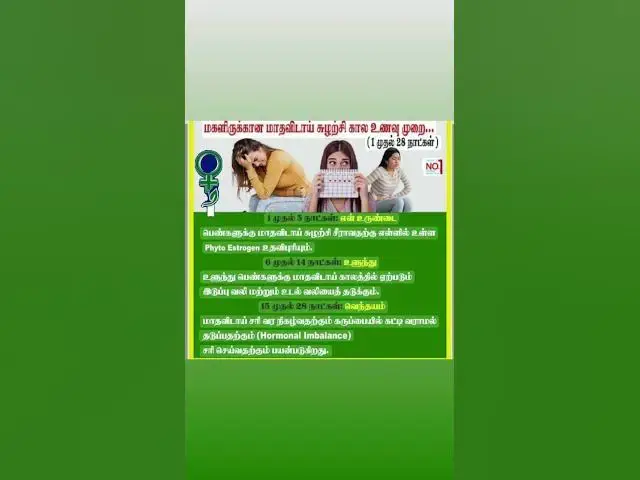 Video thumbnail for இந்த உணவு முறைகளை வழக்கப்படுத்திக்கொள்வோம் ✨#healthyfoods #menstrualhealthmatters