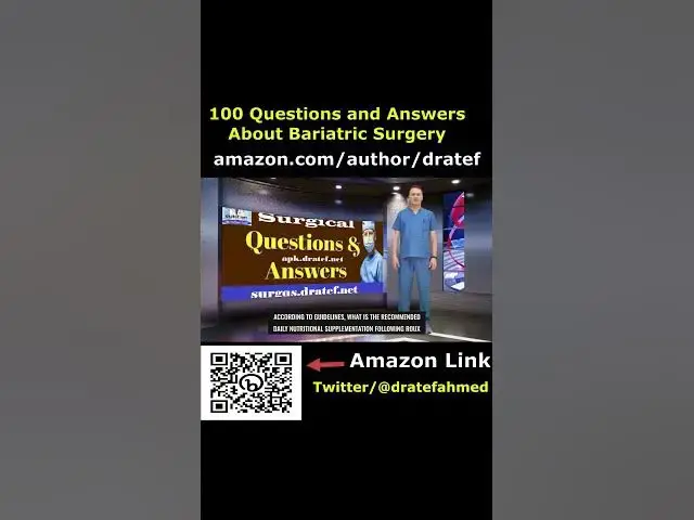 Video thumbnail for 100 questions and answers about bariatric surgery book by dratef ahmed #shorts 16#surgery #bariatric