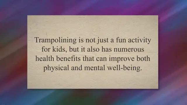 'Video thumbnail for Jumping to Better Health: Exploring the Physical and Mental Benefits of Trampolining with Safety Tips'