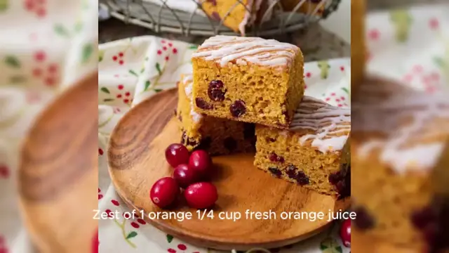 Video thumbnail for Cranberry Orange Cake Bars