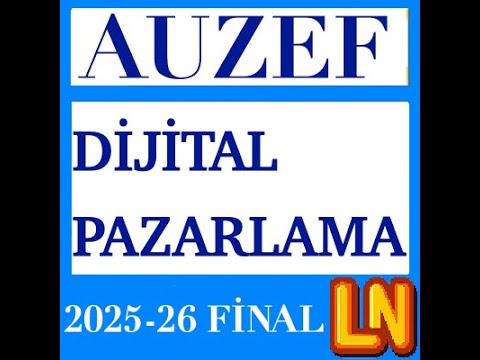 Video thumbnail for İnternet ve Sosyal Medya Ortamında Pazarlama 2025-2026 Final Soruları
