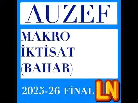 Video thumbnail for Makro İktisat 2025-2026 Final Konu Özeti
