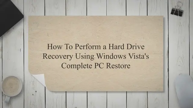 Video thumbnail for How To Perform a Hard Drive Recovery Using Windows Vista's Complete PC Restore
