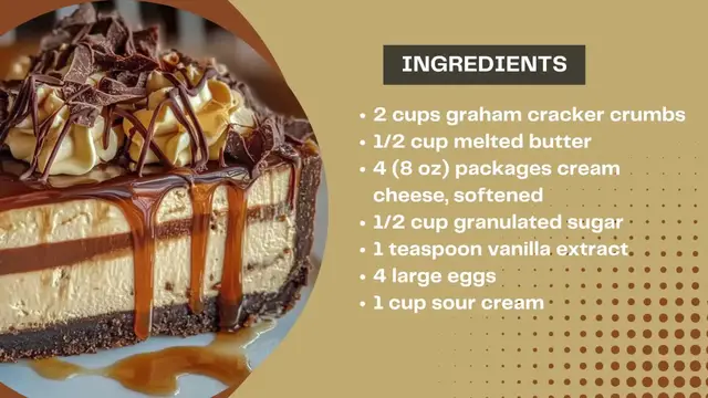 'Video thumbnail for Caramel Chocolate Coffee Cheesecake '