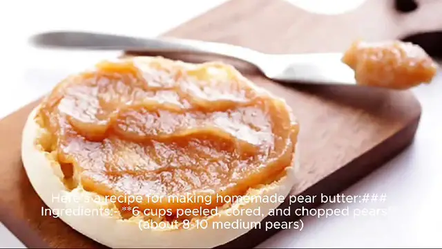 Video thumbnail for pear butter recipe