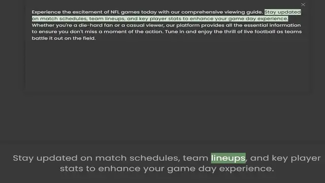 Video thumbnail for on match schedules, team lineups, and key player stats to enhance your game day experience. Whether you're a die-hard fan or a casual viewer, our platform provides all the essential information to ensure you don't miss a moment of the act