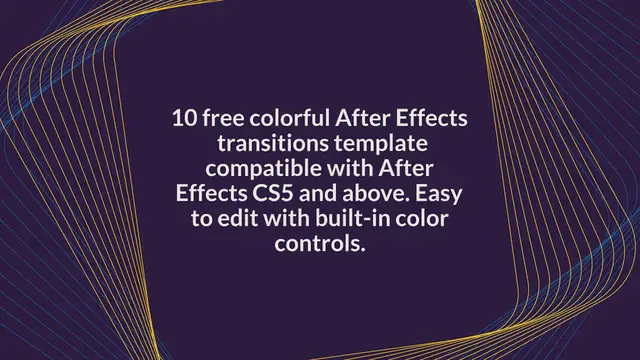 Video thumbnail for 10 Free Colorful After Effects Transitions Template