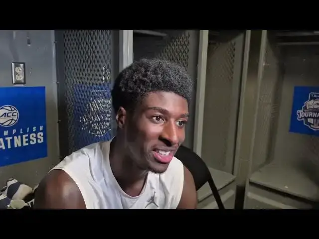 'Video thumbnail for Elliot Cadeau and Drake Powell after the win over Notre Dame #UNC'