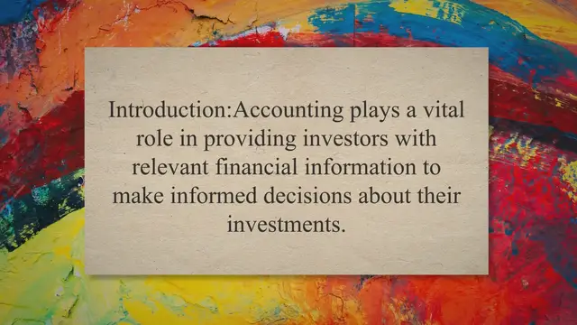 Video thumbnail for Benefits of Accounting for Investors