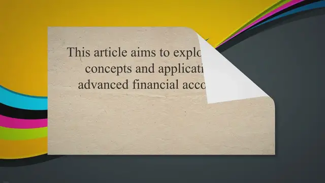 Video thumbnail for Advanced Financial Accounting