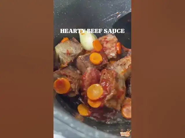 Video thumbnail for Hearty Beef Sauce 🥩 | Rich Tomato Beef Dinner with Potatoes