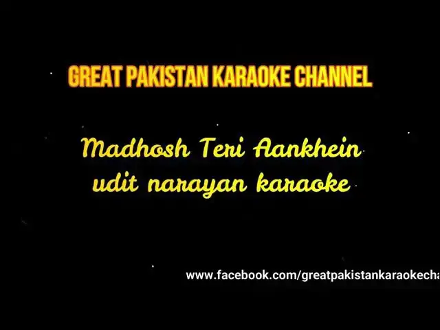 'Video thumbnail for Madhosh Teri Ankhein udit narayan karaoke whatsapp +923126867020'