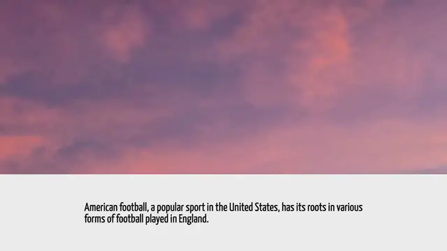 Video thumbnail for What Did American Football Originate From