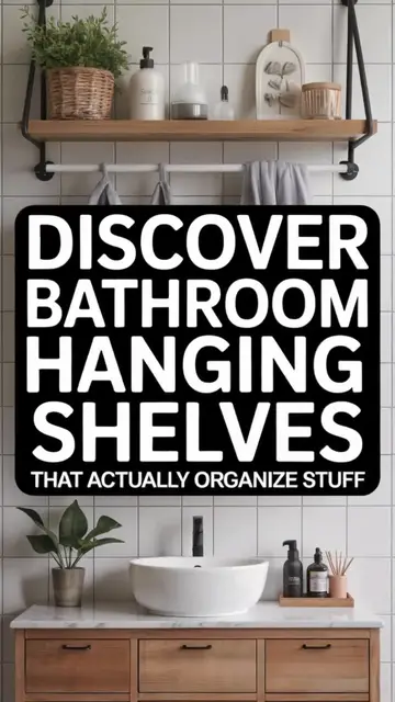 Video thumbnail for 🚀 Bathroom Hanging Shelves Ideas  Space-Saving Black Floating Shelves & Over-Toilet Storage (Save for Small Bathrooms!)