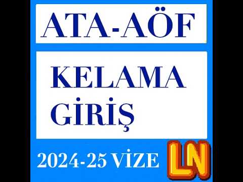 Video thumbnail for Ata Aöf Kelama Giriş 2024-2025 Vize Soruları