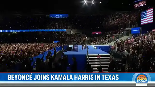 Video thumbnail for Beyoncé hits the campaign trail with Kamala Harris in Houston